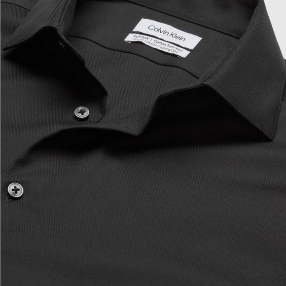 Calvin Klein Extra Slim Fit Men's Black Dress Shirt - Picture 10 of 13